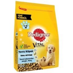 Pedigree Kümes Hayvanlı ve Pirinçli Yavru Kuru Köpek Maması 3 kg