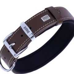 Doggie El Yapımı Konforlu Deri Köpek Tasması 3,5x52-60cm Kahverengi