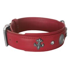 Markapet Taşlı Ve Aynalı Köpek Boyun Tasması 44-50 cm Medium Kırmızı