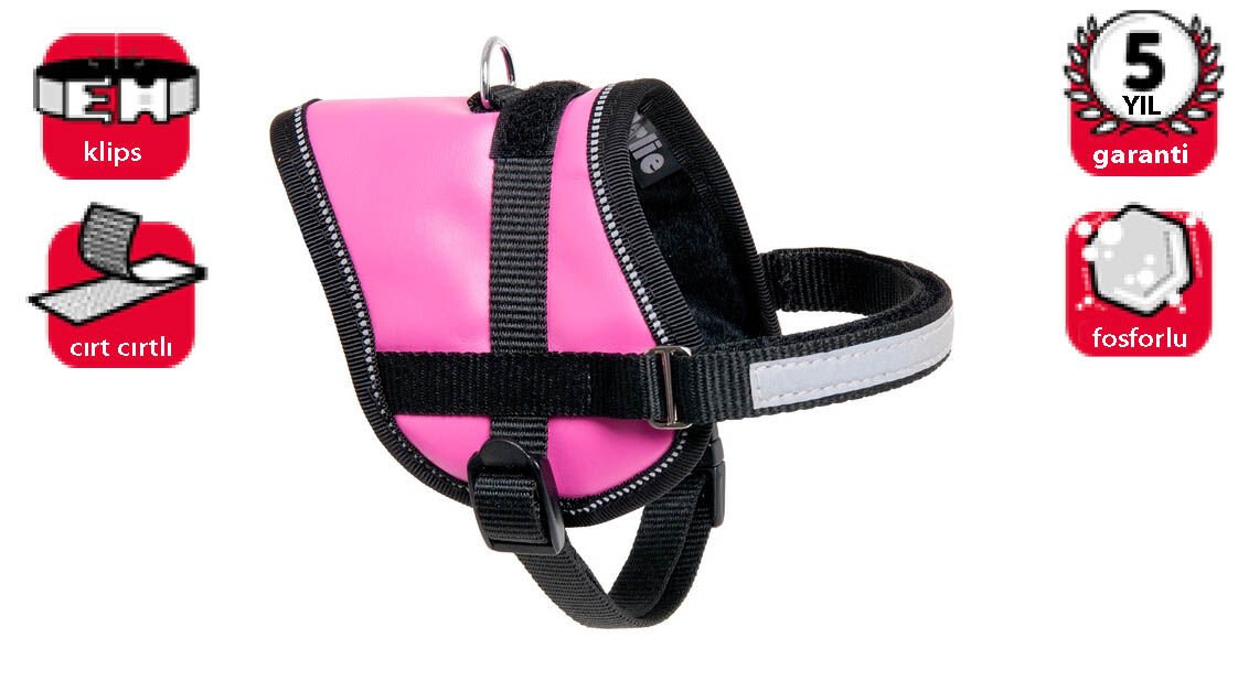 Karlie Ref.isimlikli Göğüs Tasma Xs 31-40Cm Pembe