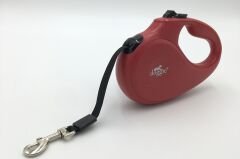 Doggie Master Seri Otomatik Makaralı Köpek Gezdirme 50 kg / 5 M Kırmızı