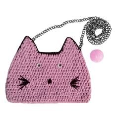 Kedi Seyahat Oyuncak Çantası Kedi Figürlü Pembe 19-24 cm