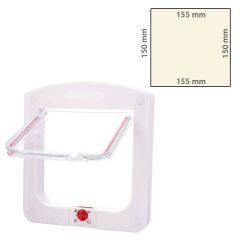 Markapet 4 Yolu Kedi köpek Kapısı 22x20x3 cm ( PVC + Ahşap )