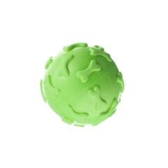 Markapet Kemik Desenli Sesli Köpek Oyun Topu 6 cm Yeşil
