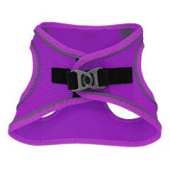 Üç Kilitli Sportif Kedi Köpek Göğüs Tasması 30-38 cm Small Mor