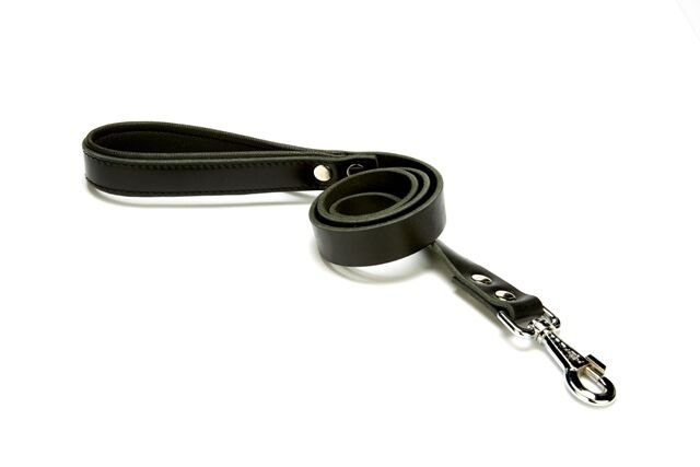 Doggie Softlu Deri Köpek Gezdirme Kayışı 2,5 cm*90 cm Siyah