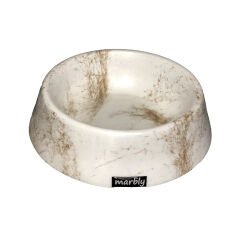 Marbly Beyaz Dalga Mermerit Kedi Köpek Mama Su Kabı 470 ml