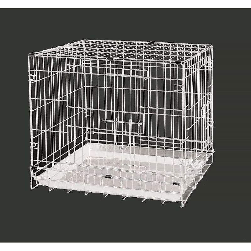 Dayang Kedi Köpek Kafesi Metal 61*44*50 cm Beyaz