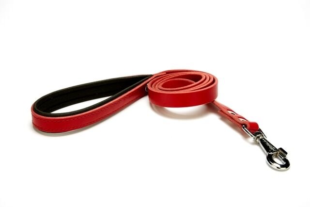 Doggie Softlu Deri Köpek Gezdirme Kayışı 1.5 cm*120 cm Kırmızı