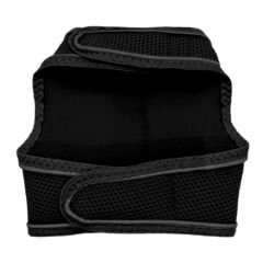 Çift Kilitli Sportif Kedi Köpek Göğüs Tasma Seti 32-40 cm Medium Siyah