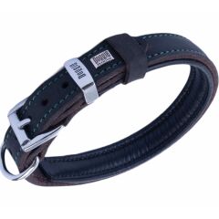 Doggie Yağlı Gerçek Deriden El Yapımı Köpek Boyun Tasması 3x42-50 cm Kahverengi