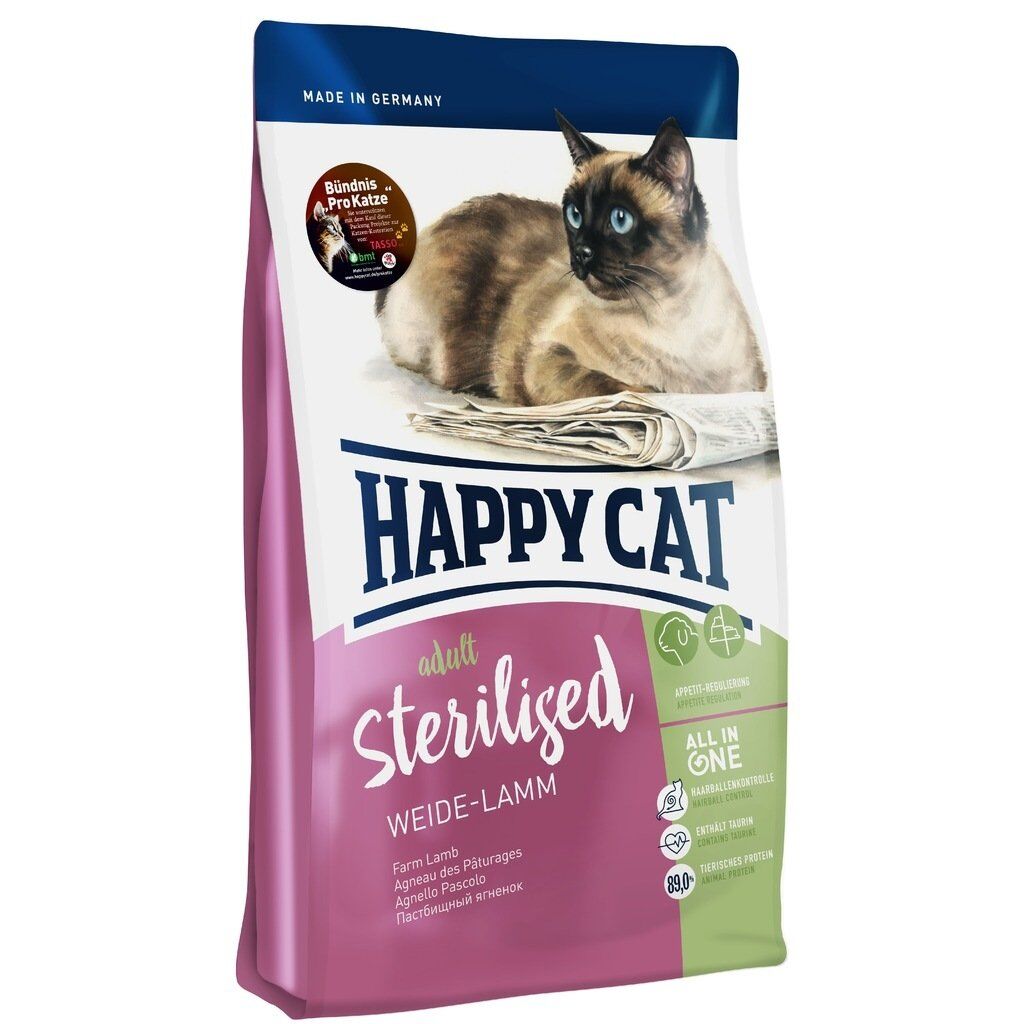 Happy Cat Sterilised Kuzu Etli Kısırlaştırılmış Yetişkin Kedi Maması 10 Kg