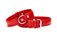 Doggie Flotter Deri Köpek Boyun Tasması 3,5x60 cm Kırmızı