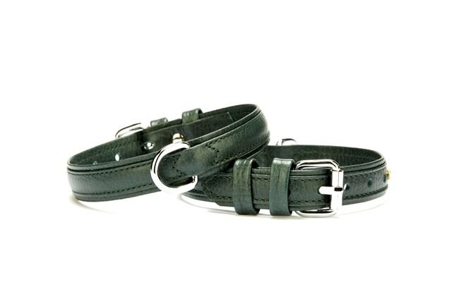 Doggie Deri Köpek Boyun Tasması 2 cmx30-37cm Small Yeşil