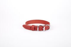 Doggie Deri El Yapımı Köpek Boyun Tasması 2x35-40 cm Kırmızı