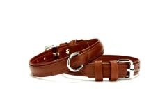 Doggie Deri Köpek Boyun Tasması 2 cmx30-37cm Small Kahverengi