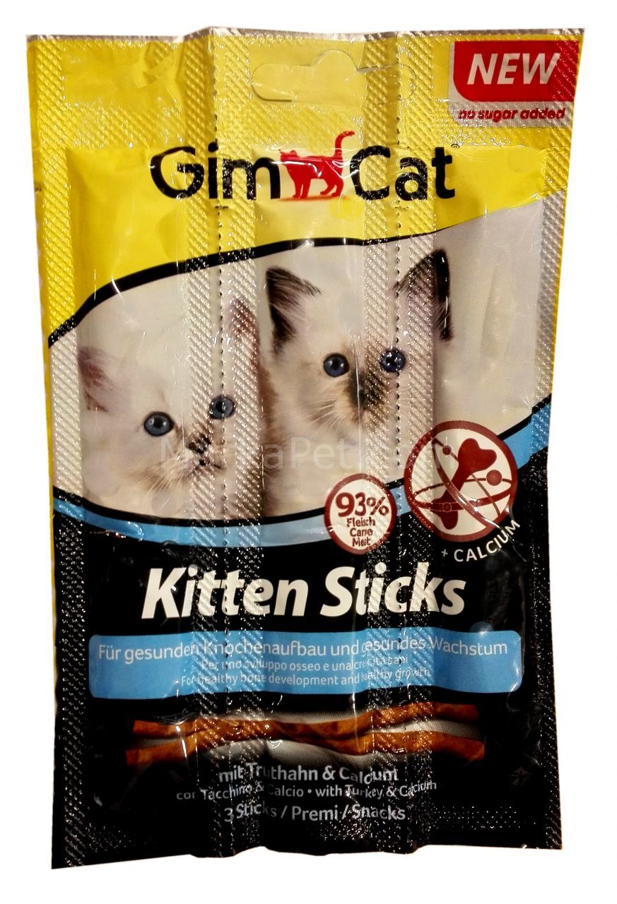 Gimcat Sticks Kitten hindili yavru kedi ödül çubukları 3x3gr
