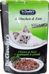 Dr. Clauders Pouch Tavuk&Ördek Kedi Yaş Maması 100 Gr