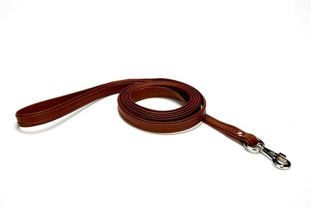 Doggie Flotter El Yapımı Deri Köpek Gezdirme Kayışı 1,5 cm x 150 cm Kahverengi