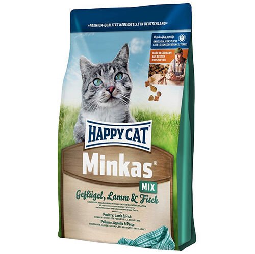 Happy Cat Minkas Mix Tavuk,Kuzulu Kedi Maması 4 kg