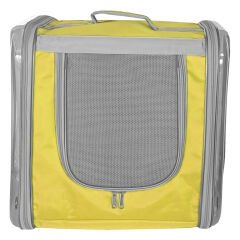 Markapet Çift Cam Kedi Köpek Taşıma Çantası 32x40x42 cm Sarı