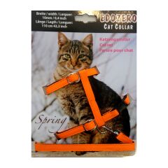 Edozero Kedi Göğüs Bel Tasması Turuncu Pembe