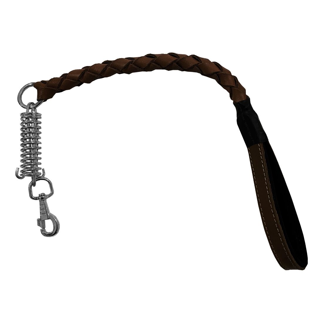 Lüx Deri Yaylı Köpek Gezdirme Halatı 2,5 cm x 70 cm Kahverengi ( 100 kg )