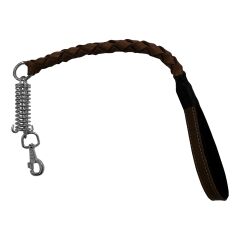 Lüx Deri Yaylı Köpek Gezdirme Halatı 2,5 cm x 70 cm Kahverengi ( 100 kg )