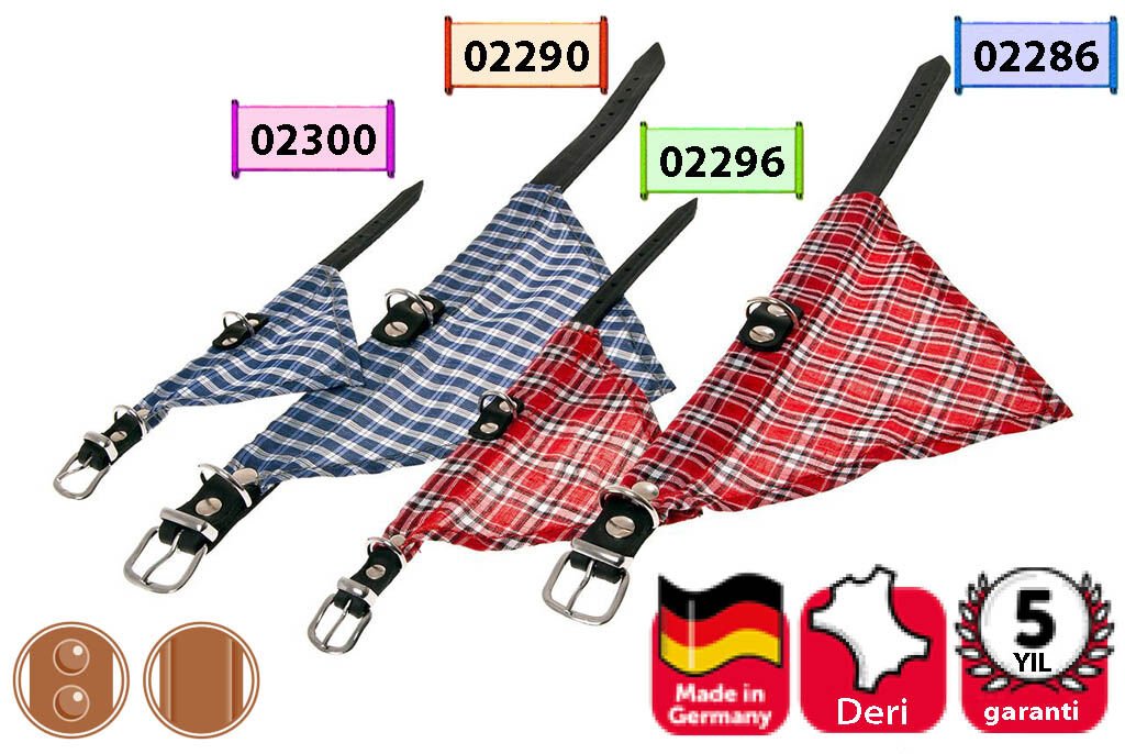 Karlie Deri Bandanali Boyun Tasma 42Cm Mavi