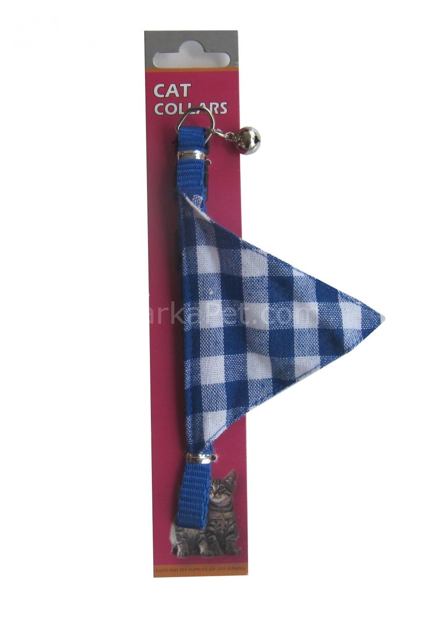 Eastland Fularlı Kedi Boyun Tasması 10mm*30 cm Mavi