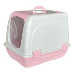 Markapet Lüx Kapalı Kedi Tuvaleti 48x36x36 cm Pembe