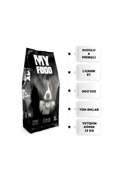 My Food Kuzu Etli Pirinçli Yetişkin Köpek Maması 15 Kg