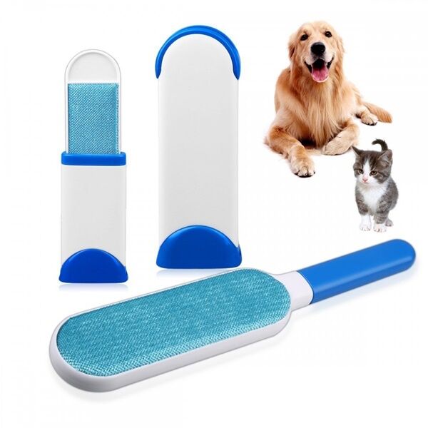 Markapet Kedi Köpek Tüy Temizleyici Fırça Seti Beyaz-Mavi