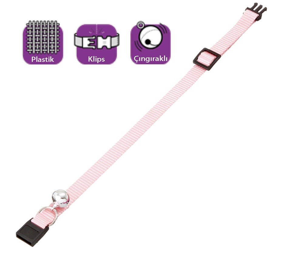 Karlie Boyun Tasma Çing. 30 Cm Toz Pembe