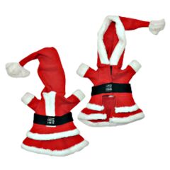 Yılbaşı Noel Baba Kostümü Kapüşonlu 42 CM XLarge