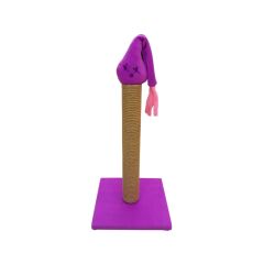 Catia Renkli Şapkalı Kedi Tırmalama Tahtası 30/60 cm Mor