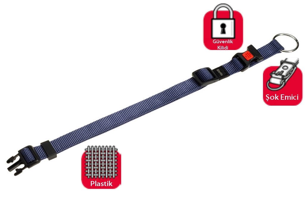 Karlie Kilitli Boyun Tasma M 40-55Cm Koyu Mavi