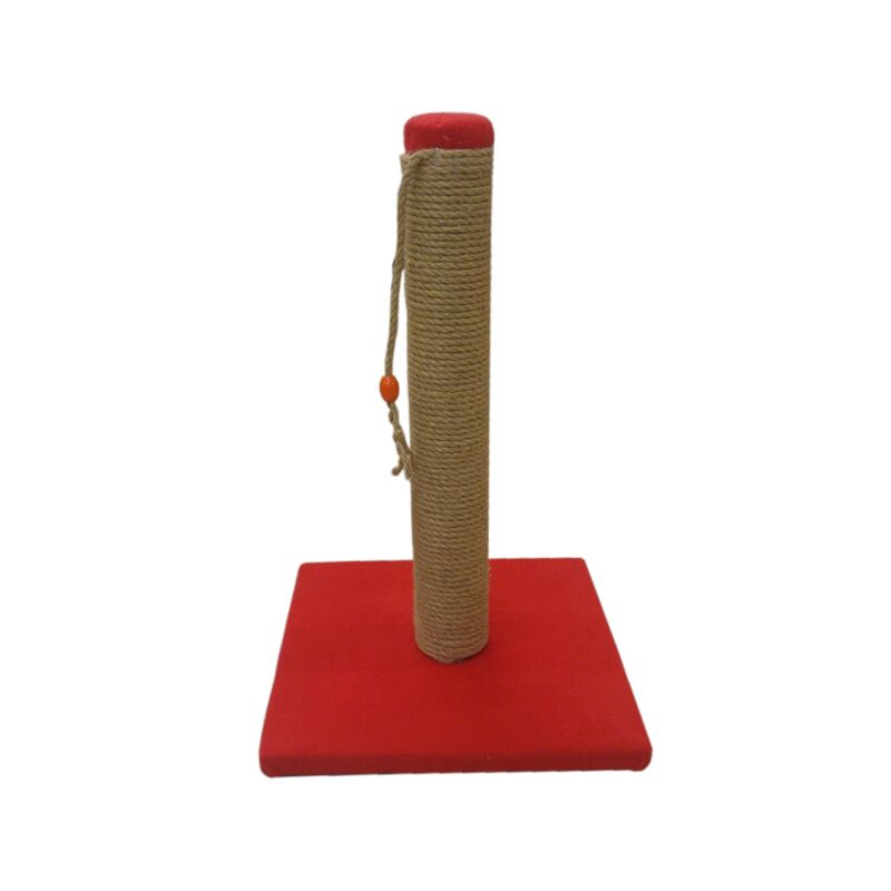 Catia Renkli Püsküllü Kedi Tırmalama Tahtası 47 cm Kırmızı