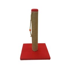 Catia Renkli Püsküllü Kedi Tırmalama Tahtası 47 cm Kırmızı