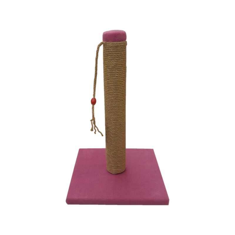 Catia Renkli Püsküllü Kedi Tırmalama Tahtası 47 cm Pembe