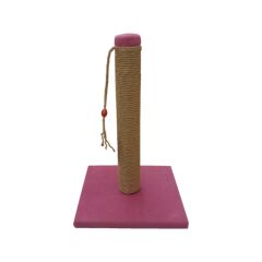 Catia Renkli Püsküllü Kedi Tırmalama Tahtası 47 cm Pembe