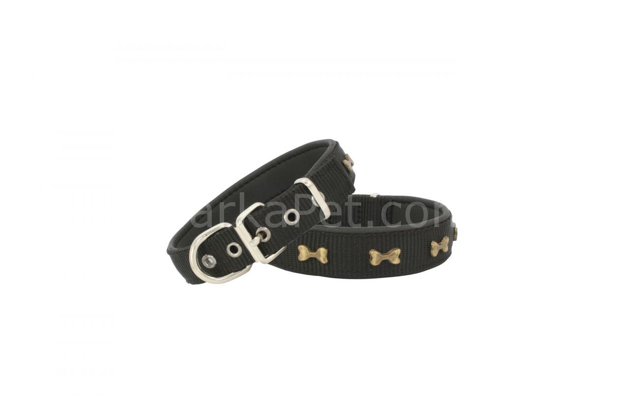 Doggie Kemik Metal Süslü Köpek Tasması 3*55 cm Medium