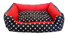 Catia Yıldızlı Kırmızı Siyah Köpek Yatağı 15* 70*95 cm
