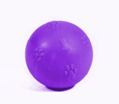 Kardelen Termoplastik Pati Desenli Sert Köpek Oyun Topu 6 cm Mor