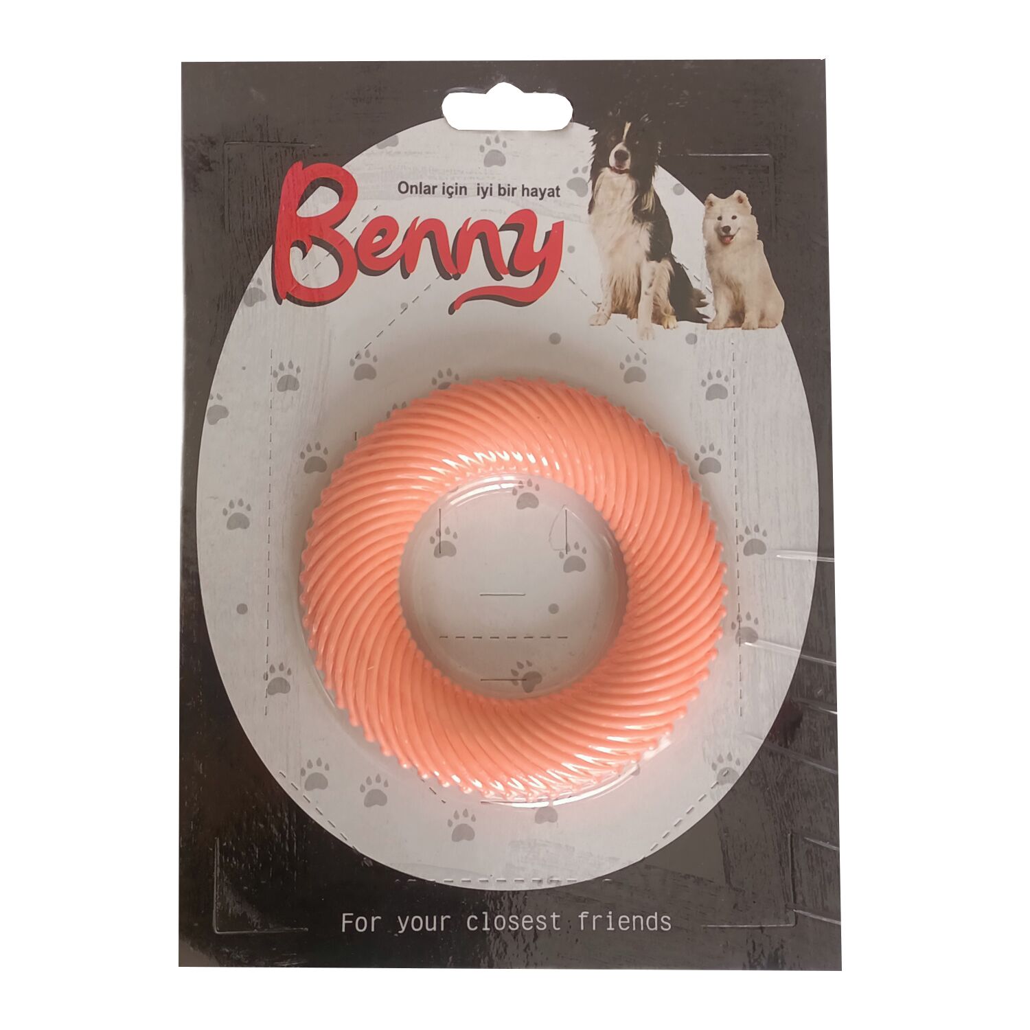 Benny Köpek Oyuncağı Yuvarlak 9,5 cm Somon Renk