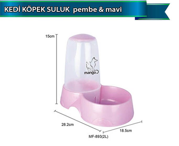 Dolphin Kedi Köpek Hazneli Su Kabı 2 lt
