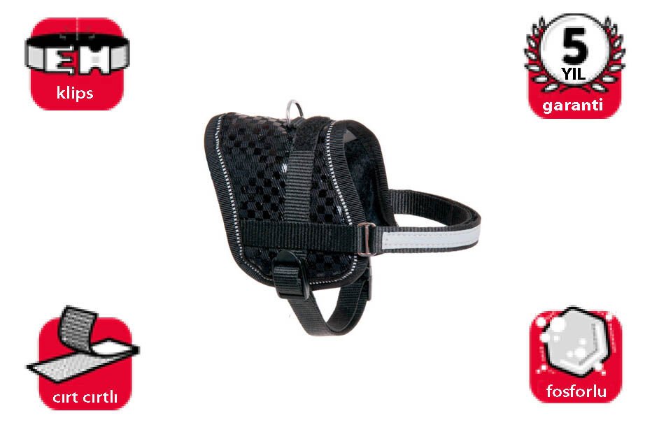 Karlie Ref.isimlikli Göğüs Tasma Xs 26-35Cm Siyah