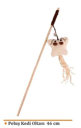Eastland Tüylü Peluş Kedi Oltası 46 cm