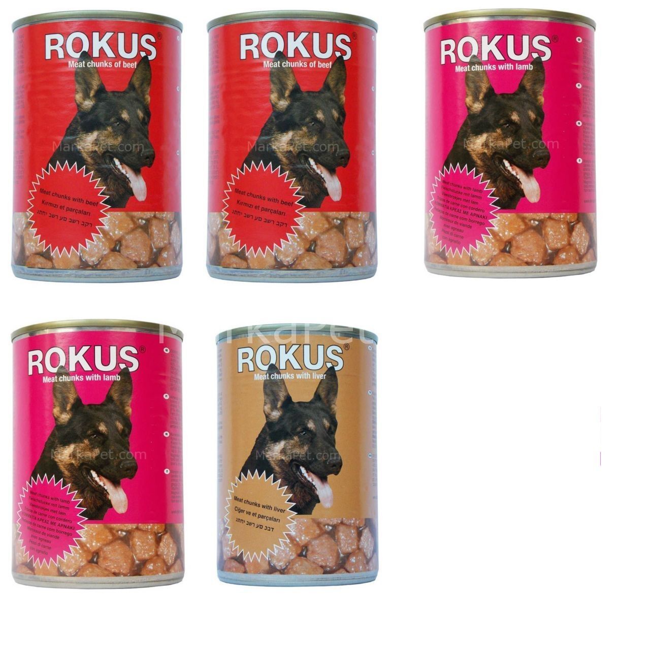 Rokus Köpek Konserve Çeşitleri 5 Adet