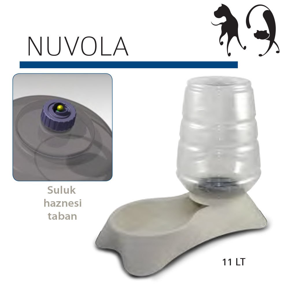 MP Nuvola Hazneli Köpek Su Sebili 11 Lt Beyaz